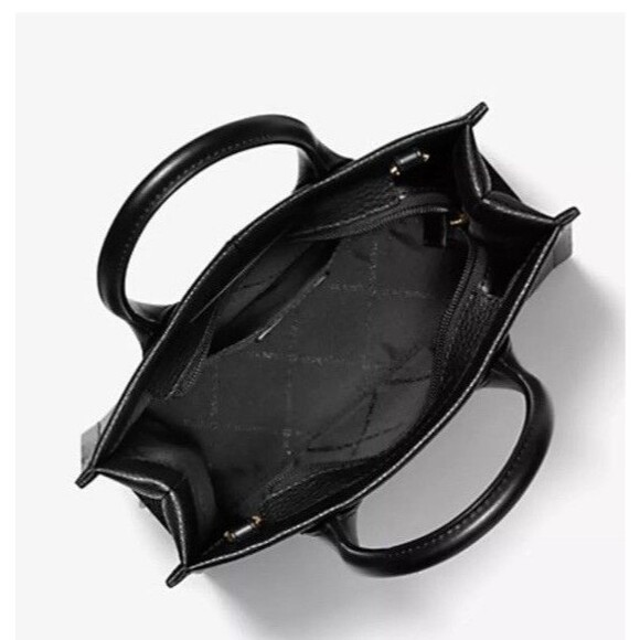 New Michael Kors Mirella Small Shopper Top Zip Crossbody Black - Picture 2 of 3